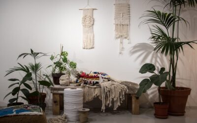 Tapices, cuerdas de algodón, plantas